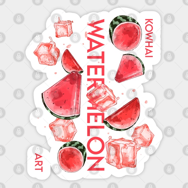 WATERMELON FRESH Sticker by Kowhai Art